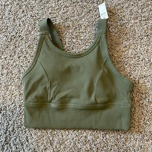 Aerie Ribbed High Neck Bra